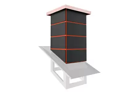 Кожух 4For Pipe Германия Дрезден, 640х640 мм, титаноцинк