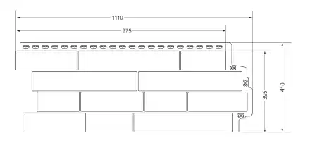 Фасадная панель Grand Line Design Plus, Сланец 1110х418 мм, пшеница