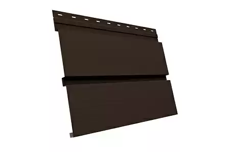 Металлический сайдинг Grand Line Квадро Брус, Velur X 0.5, RAL 8017 шоколад