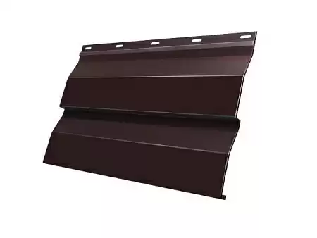 Металлический сайдинг Гранд Лайн / Grand Line профиль Корабельная доска, Satin 0.5, цвет Ral 8017 (шоколад)