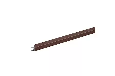 F-профиль увеличенный AQUASYSTEM, 0.45 PE Matt, Zn 140, 2000 мм, RAL 8017 коричневый