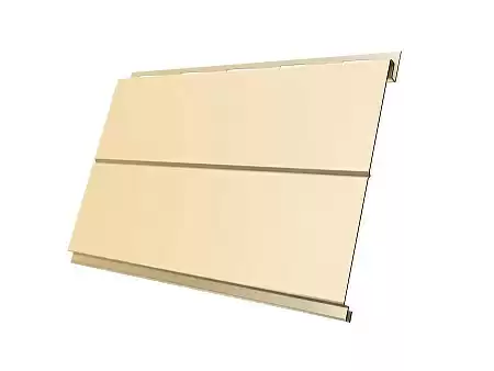 Металлический сайдинг Гранд Лайн / Grand Line профиль Вертикаль, PE 0.45, цвет Ral 1015 (св. слоновая кость)
