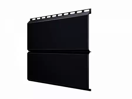 Металлический сайдинг Гранд Лайн / Grand Line профиль ЭкоБрус, Drap 0.45, цвет Ral 9005 (черный янтарь)