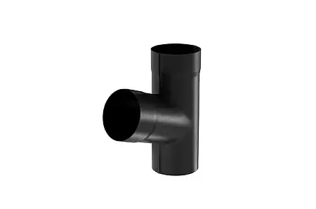Тройник D90 Aquasystem PU Matt, RAL 9005 черный