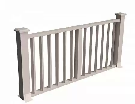Секция ограждения Бруклин GRINDERDECO, 2120х1075 мм, выбеленный дуб