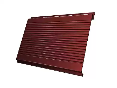 Металлический сайдинг Гранд Лайн / Grand Line профиль Вертикаль, Satin 0.5, цвет Ral 3009 (оксидно-красный)