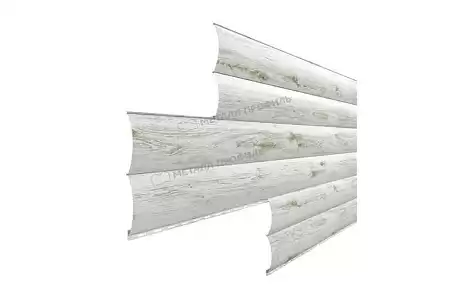 Металлический сайдинг Металл Профиль Woodstock Накатка, 0.5 ECOSTEEL, беленый дуб