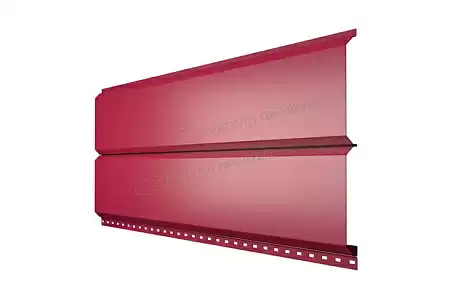 Металлический сайдинг Металл Профиль L брус XL Гладкий, 0.5 VikingMP E, RAL 3005 красное вино