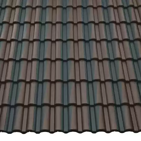 Рядовая черепица Braas (Браас), серия Таунус, цвет антик коричневый, 420х330 мм