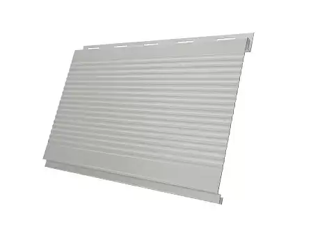 Металлический сайдинг Гранд Лайн / Grand Line профиль Вертикаль, GreenCoat Pural 0.5, цвет RR 21 светло-серый (RAL 7040)