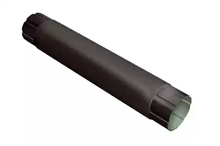 Труба круглая соединительная D125/90 Grand Line  PE Matt, 1.0 м, RAL 8017 коричневый