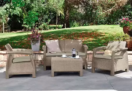 Дачная мебель Corfu set Allibert (Аллиберт), цвет коричневый
