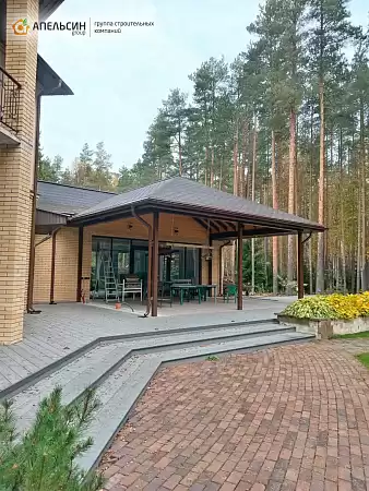 Монтаж гибкой черепицы + террасная доска TalverWood пос. Западная Лица