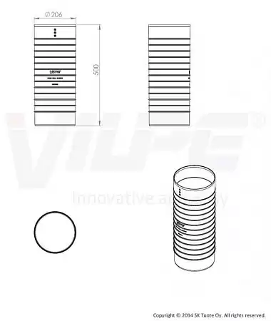 ROSS-Монтажный патрубок 160 Vilpe (Вилпе), черный