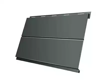Металлический сайдинг Гранд Лайн / Grand Line профиль Вертикаль, PE 0.45, цвет Ral 7005 (серая мышь)