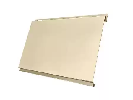 Металлический сайдинг Гранд Лайн / Grand Line профиль Вертикаль, Satin 0.5, цвет Ral 1015 (св. слоновая кость)
