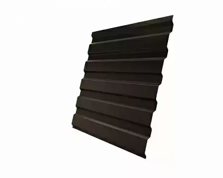 Профнастил С20А Гранд Лайн / Grand Line 0.5 GreenCoat Pural Matt Zn 275, цвет RR 32 темно-коричневый (RAL 8019)