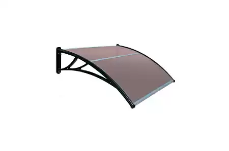 Усиленные защитные козырьки STOPrain Fakro из поликарбоната, 153,5x107x31, бронзовый, кронштейн черный