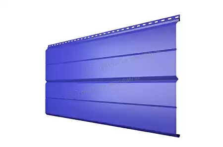 Металлический сайдинг Металл Профиль L брус XL Накатка, 0.5 NormanMP, RAL 5002 ультрамарин