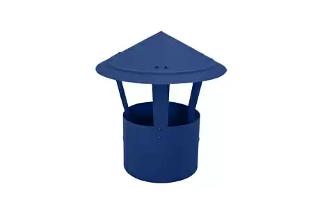 Дымник (колпак) на трубу круглый Grand Line d135, 0.5 Satin, RAL 5005 (сигнально-синий)