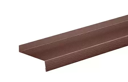 Фартук на цокольный отлив 100 Aquasystem, Pural 0.5, 2.0 м, RAL 8017 коричневый