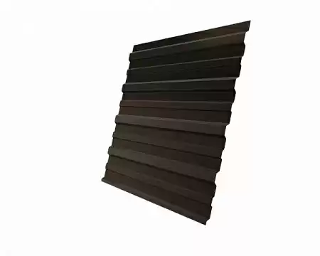 Профнастил С10А Гранд Лайн / Grand Line 0.5 GreenCoat Pural Matt Zn 275, цвет RR 32 темно-коричневый (RAL 8019)
