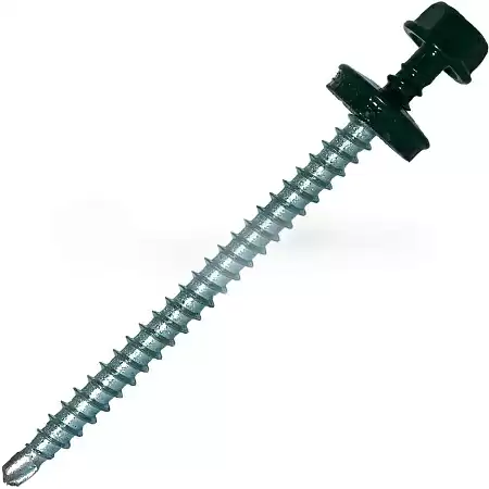 Саморезы кровельные окрашенные STYNERGY, 4,8x70 мм, 100 шт/уп, RAL 6005 зеленый мох