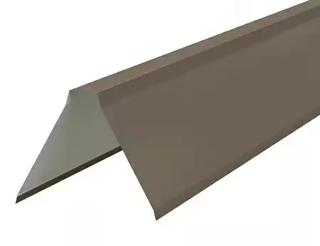 Планка конька плоского Металл Профиль, Pe 0.45, 155x155x2000 мм, бежевый жемчуг