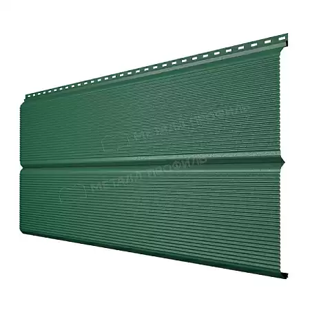 Металлический сайдинг Металл Профиль L брус XL Волна, 0.5 VikingMP E, RAL 6005 зеленый мох