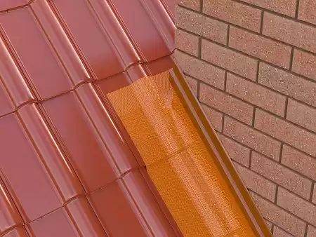 Гофрированная лента примыкания Eurovent Flex Standard ALU, 5 м, RAL 3011 вишня