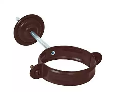 Хомут с комплектом крепления D100 Aquasystem Pural, RAL 8017 коричневый
