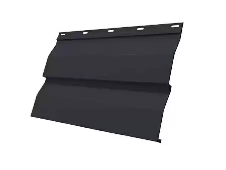 Металлический сайдинг Гранд Лайн / Grand Line профиль Корабельная доска, Satin 0.5, цвет Ral 7016 (антрацитово-серый)