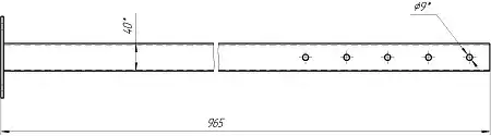 Кронштейн стеновой Grand Line (Гранд Лайн), цвет RAL 3005 (красный)