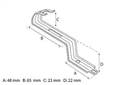 Держатель коньковой черепицы Eurovent Uni Grip, RAL 8004 кирпичный
