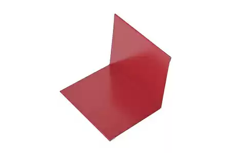 Угол внутренний простой, 50x50x3000 мм, RAL 3005 красный