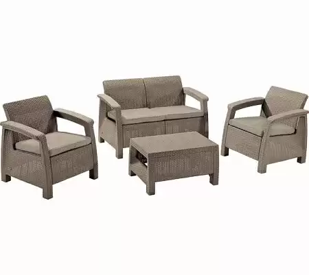 Дачная мебель Corfu set Allibert (Аллиберт), цвет капучино