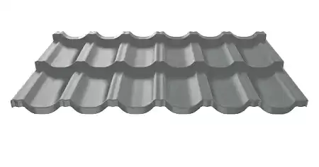 Модульная металлочерепица Руукки Ruukki Finnera 0,5 Pural Matt BT, Zn 275 (светло-серый) RR22