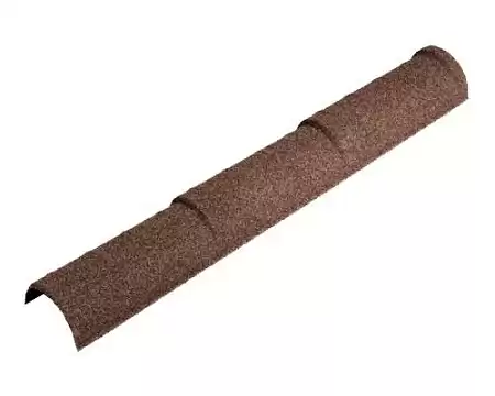 Конек Метротайл (Metrotile) полукруглый тройной, цвет цедар-браун, 1140 мм