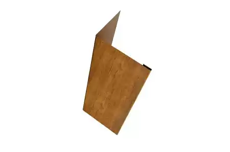 Нащельник 25х35 жалюзи (для калиток и ворот) Grand Line Milan,Tokyo, 0,45 Print-double Elite, Golden wood