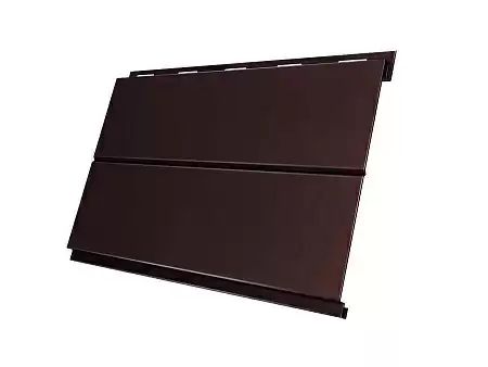 Металлический сайдинг Гранд Лайн / Grand Line профиль Вертикаль, Drap 0.45, цвет Ral 8017 (шоколад)