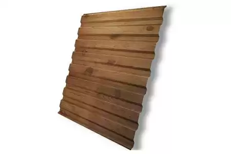 Профнастил С20А Гранд Лайн / Grand Line 0.45 Print elite Zn 140, цвет Nutwood (Орех)