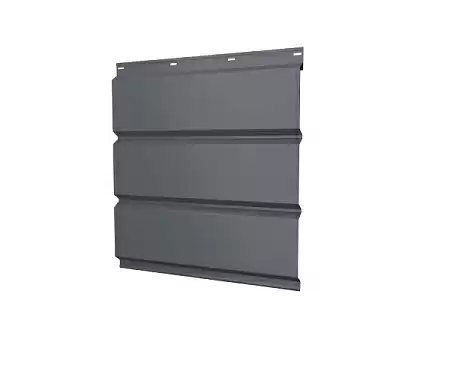 Софит металлический без перфорации Grand Line / Гранд Лайн, Satin 0.5, цвет Ral 9006 (светлый алюминий)