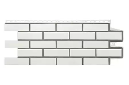Фасадная панель Grand Line Design, Клинкерный кирпич 1105х417 мм, молочный, со швом RAL 7006