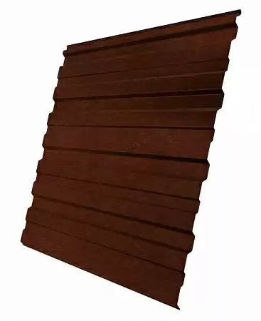 Профнастил С10R Гранд Лайн / Grand Line 0,45 Print elite Zn 140, цвет Cherry Wood (Бразильская вишня)