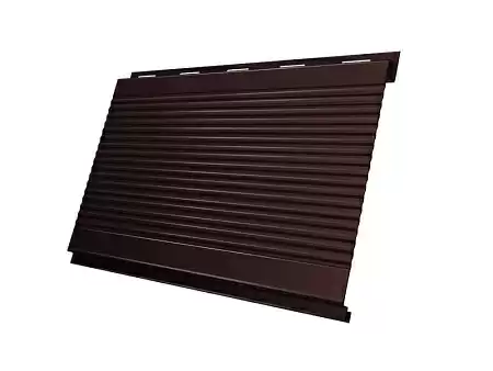 Металлический сайдинг Гранд Лайн / Grand Line профиль Вертикаль, Drap 0.45, цвет Ral 8017 (шоколад)