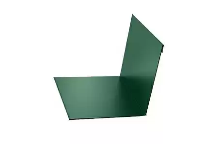 Угол внутренний простой, 100x100x2000 мм, RAL 6005 зеленый