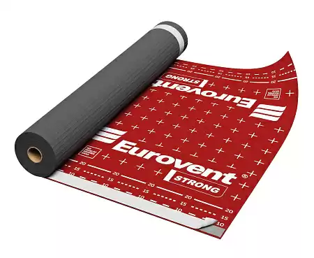 Мембрана супердиффузионная 75 м² Eurovent STRONG, 160 г/м, 75 м, красный