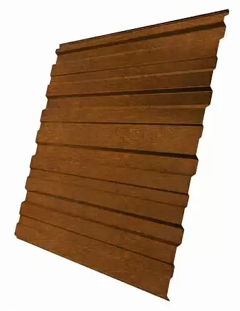 Профнастил С10R Гранд Лайн / Grand Line 0,45 Print elite Zn 140, цвет Golden Wood (Золотой дуб)