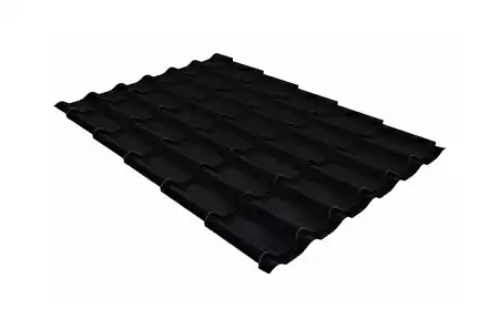Волновой профиль Grand Line Modern, 0,45 Drap, Zn 140, RAL 9005 черный янтарь