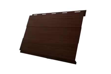 Металлический сайдинг Гранд Лайн / Grand Line профиль Вертикаль проф, Принт Элит 0.45 с пленкой, Шоколадное дерево TwinColor